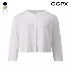 [GGPX]버튼 후드 시스루 가디건 (GQ5KG008F)