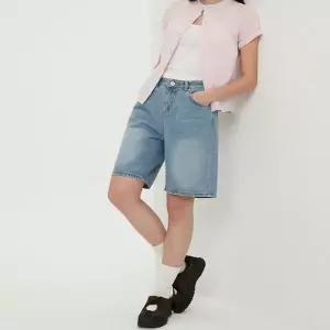 [하프클럽/]여성 루즈핏 A라인 하이웨스트 데님 숏팬츠 청반바지