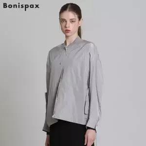 [보니스팍스(Bonispax)] 하이넥 포켓 투웨이 숏 자켓 (택가격: 259000원)