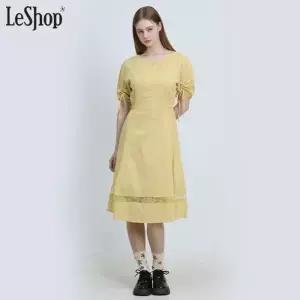 [르샵(LeShop)] 소매 스트링 레이스 원피스 (택가격: 229000원)
