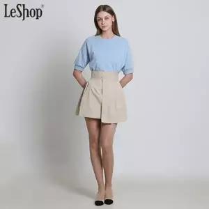 [르샵(LeShop)] 언발 랩 플리츠 미니 스커트 (택가격: 139000원)