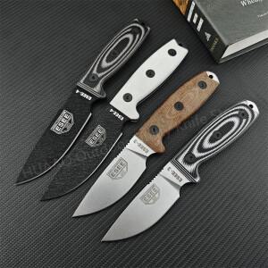 4가지 스타일의 새로운 ESEE 고정 블레이드 나이프 9Cr18Mov G10 + 헴프 핸들 아웃도어 EDC 서바이벌 캠핑
