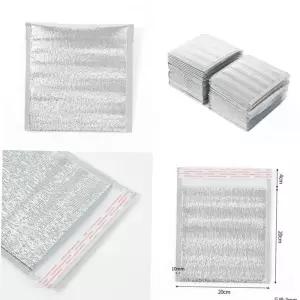 아이스박스 20cmx20cm 은박 보냉봉투 50p세트 보온 보냉팩 접착식