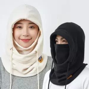 남자모자 겨울 후드워머 목도리 머플러 방한 후드마스크 그레이 핑크 스포츠넥워머