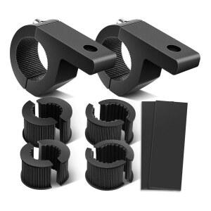 Nilight - 90027B 2PCS LED 라이트 바 수평 클램프 장착 키트, 0.75인치 1.25인치 불 루프 랙 롤 케이지에 장착, ATV UTV 및 트럭용, 2년 제공