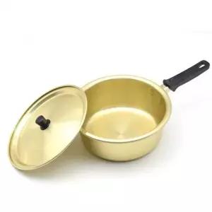 편수 찌게 라면 양은냄비 레트로 노란 양은 냄비 편수