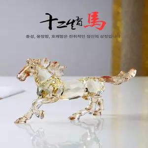 크리스탈 말조각상 말장식품 조각 조각상 풍수지리 말동상 장식 말