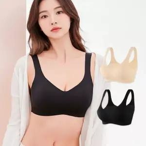 [하프클럽/]편안한 무봉제 노와이어 브라탑 데일리 심리스 브라렛 이너웨어