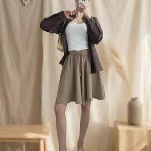 [옷자락] 여성 여름 와이드 큐롯팬츠 빅사이즈 찰랑반바지