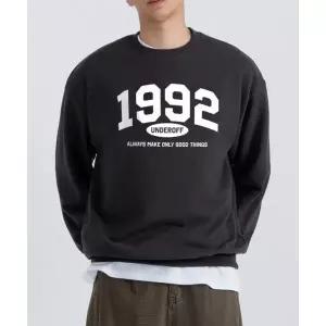언더오프 오버핏 맨투맨 스웨트 1992아치 다크그레이 484887