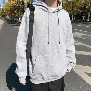 데일리 캐주얼 남성 패션 기모안감 겨울 후드 티셔츠 박스티 캐주얼티셔츠 (W96F8DD)