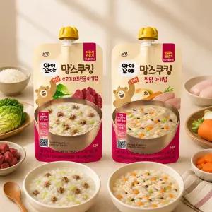 남양 맘스쿠킹 아기밥 15개월 혼합 10개 (배추전골 5개 + 찜닭 5개)