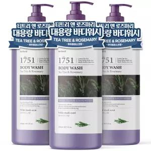 메르헨트 티트리 로즈마리 대용량 바디워시 1500ml x 3개 바디클렌저 약산성 퍼퓸 향기좋은
