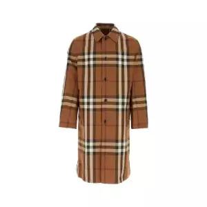 Burberry 싱글 브레스티드 체크 코트 8081875 TP934452699