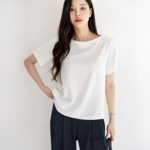 [시크라인] (~XXL까지) 레벨리 보트넥 하프 슬리브 블라우스 여름 자체제작 반팔 데일리 일상 캐쥬얼 출근룩 빅사이즈