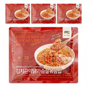 한우물 김치 곤약 닭가슴살 볶음밥 (냉동) 200g 4개x2개