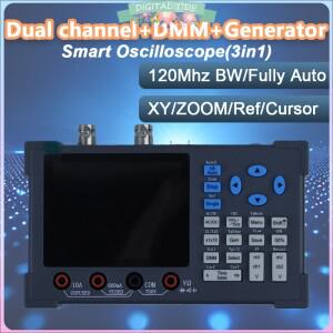 Protable DSO3D12 3.2인치 데스크탑 디지털 오실로스코프 120M 대역폭 듀얼 채널 멀티미터 및 신호 발생기