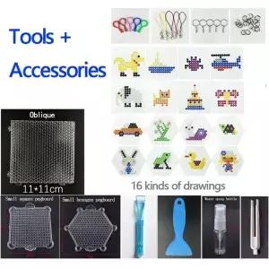 도구 Pegboard 물 구슬 를위한 Diy 세트 퓨즈 퍼즐 교육 선물 소년 Beadbond 장난감