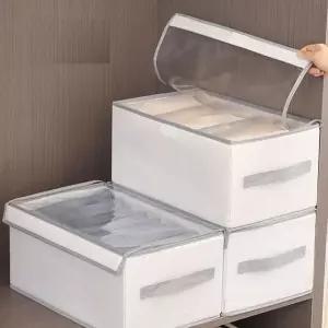 고품질 뚜껑식 옷정리함 리빙 수납 박스 공간 정리함 수납함 (WC109B1)