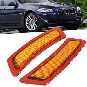 2011-2016 BMW F10/F11 5 시리즈 528i 528ix 535i 550i(앰버 렌즈)와 호환되는 KYYET 프론트 범퍼 사이드 마커 라이트 리플렉터
