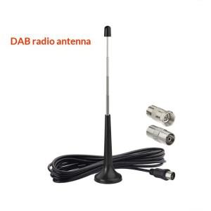 (1세트 75Ω DAB FM 안테나 고출력 텔레스코픽 실내 M 라디오 안테나(디지털 2/3 어댑터 포함))