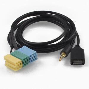 자동차 비디오 오디오 Mp3 AUX USB  3.5mm 케이블 어댑터 플러그 기아 스포티지 현대