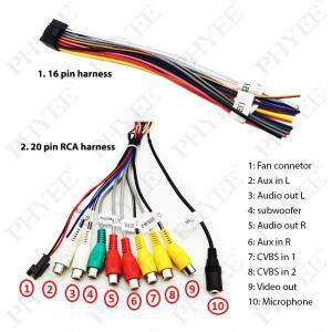 와이어링 하네스세트 USB 어댑터 GPS 안테나 비디오 오디오 Aux RCA 마이크 선풍기 커넥터 와이파이 케이블
