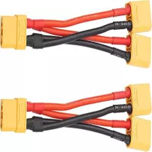 2Pcs HIRCQOO T90 플러그 12AWG 소프트 393인치 RC 비행기 12명 하네스 실리콘 쿼드콥터 보트 스플리터