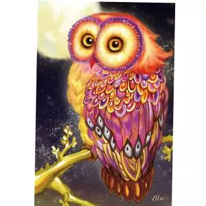 십자수 부엉이 40x60 달빛 보석십자수 황금