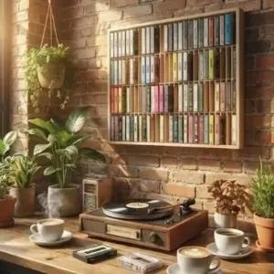 카세트테이프 보관함 우드 멀티 테이프 슬라이딩 CD