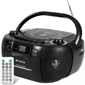 Retekess TR621 CD 플레이어 붐박스 카세트 테이프 AM FM 라디오 스테레오 사운드 USB 및 TF 카드 재생