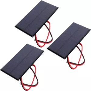 Vizni 3Pcs 미니 태양광 패널 DC 6V 소형 폴리실리콘 태양 충전 모듈 DIY 시스템 키트 30cm 케이블 포함