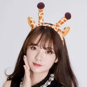 [룽스_65]기린머리띠 귀여운머리띠 파티 동물 머리띠
