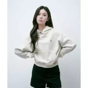 브랜드정품 솔트앤초콜릿 SALT AND CHOCOLATE 버튼 포인트 세미 크롭 후디 베이지 4W2414001 170113