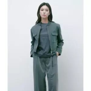 브랜드정품 솔트앤초콜릿 SALT AND CHOCOLATE SAC 피그먼트 포켓 블루종 자켓 차콜 4W231D003 170234