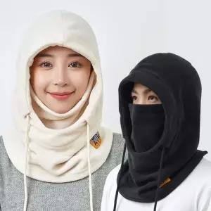 남자모자 겨울 후드워머 목도리 머플러 방한 후드마스크 그레이 핑크 스포츠넥워머