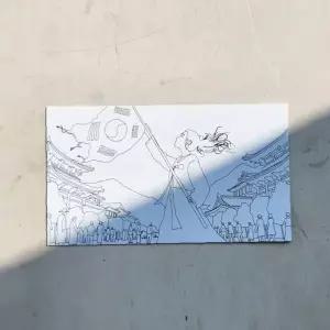 삼일절 태극소녀 컬러링 엽서 독립운동 기념 손그림 색칠 체험용 역사 교육 문구
