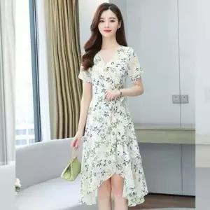 원피스 플라워 랩스커트 프릴 코디피셜-WD5EFD5