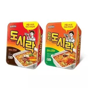 [반반상품] 팔도 도시락12개 + 김치도시락12개 86g 24컵 15086321)