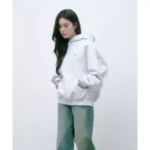 솔트앤초콜릿 SAC 로고 오버핏 후드티 멜란지그레이 4W2334001 358722