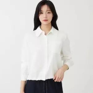 백화점 플라스틱아일랜드 밑단 블루종 블라우스 PS2WB383