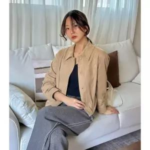 백화점 플라스틱아일랜드 인플루언서 스웨이드 셔츠형 자켓 PS2TJ382