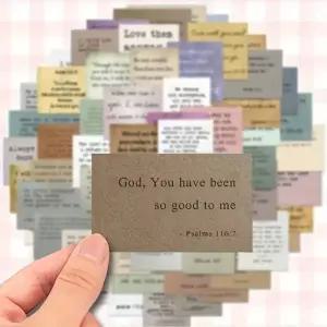 (종류 성경말씀스티커 50P (랜덤))성경 말씀 스티커 다꾸 폰꾸 노트북 핸드폰 공책 성경책 캐리어 다이어리