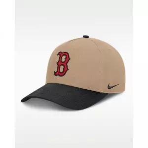 보스턴 레드삭스 라이즈 남성용 나이키 MLB A-프레임 트럭커 조절식 모자 - 카키/ 블랙/ 블랙 NB1D0A3UBQ-T