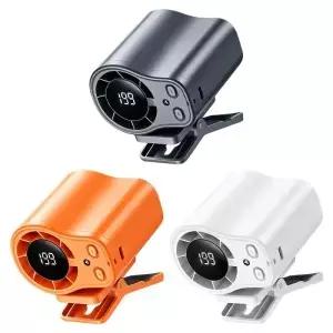 저소음 LED 디스플레이 허리 클립 팬 사이클링 여행 낚시 캠핑 해변 로드 트립 작업 현장 남녀 모두를 위한