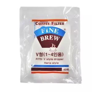 고품질 커피필터 V형 40매 커피드리퍼여과지 핸드드립커피추 (WB88DC2)