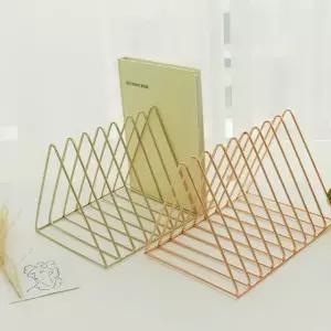 골드 철제 책상 삼각 책꽂이 2color/예쁜 철재 빈티지 북트레이 (WD388B2)