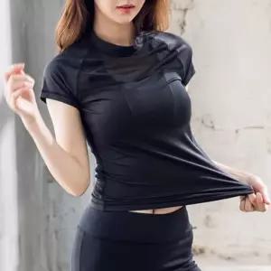 래쉬가드 요가복 상의 반팔티 필라테스 트레이닝복 운동복나시 운동복롱티 (WED9FBB)
