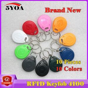EM4100 125khz ID Keyfob RFID 태그 10 개 llaveros Porta Chave 카드 스티커 열쇠 고리 토큰 링 근접 칩