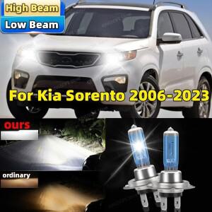 2Pcs 100W 헤드라이트 전구 6500K 할로겐 로우 빔 기아 호환 쏘렌토 2006- 2007